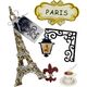Craft with Fun OZDOBA DEK NAKLEJKI PARYZ 5SZT CF PBH 12/144 13410805 5908275193111