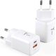 Ładowarka T-Phox ŁAD SIEC T-PHOX HANDY SERIES 33W T-PP08 USB/USB-C WHITE 13439638 6974670441040