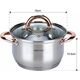 KingHoff GARNKI STALOWE 12 EL. KINGHOFF ROSEGOLD KH-1765 13439793 5908287217652