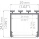 Taśma LED Prescot Prescot LIPOD-ALU-2M profil LED czarny 13475966 5906660786931