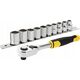 Zestaw narzędzi Stanley STANLEY ZESTAW KLUCZY  11el. 3/8" +GRZECHOTKA 72T 13476627 3253560826703