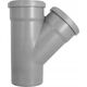 AQUER Trójnik kanalizacyjny PP 110/110mm 45° Aquer T110/45 SZ szary 13496748 5908241620726