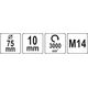 Yato YATO DYSK FILC POLERSKI  75x10mm  M14 13507489 5906083092435