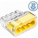 Simet Szybkozłączka wciskana do drutów 4x 0,75-4mm2 32A 1opak.=10szt. Simet Ideal SCP4 B10 88001004 transparentna/żółta 13515680 5907813235856