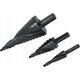 Wiertło AWTools AW WIERTŁO STOPNIOWE SPIRALNE KPL. 3szt./ 4-12 4-20 4-39mm/ AICrN/ CZARNE/ ETUI PLASTIK. 13520296 5903678616229