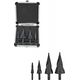 Wiertło AWTools AW WIERTŁO STOPNIOWE SPIRALNE KPL. 4szt./ 4-12 4-20 4-32 4-39mm/ AICrN/ CZARNE/ ETUI PLASTIK 13520306 5903678616236
