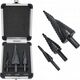 Wiertło AWTools AW WIERTŁO STOPNIOWE SPIRALNE KPL. 3szt./ 4-12 4-20 4-32mm/ AICrN/ CZARNE/ ETUI PLASTIK. 13520490 5903678616212