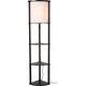 Lampa podłogowa DELIGHT Lucide Menno 44798/81/30 lampa stojąca podłogowa loft kwietnik metalowa 1x60W E27 czarna/beżowa 13552046 5411212441591