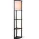 Lampa podłogowa DELIGHT Lucide Menno 44798/81/30 lampa stojąca podłogowa loft kwietnik metalowa 1x60W E27 czarna/beżowa 13552046 5411212441591