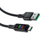 Acefast Kabel przewód USB-A - USB-C 60W z wyświetlaczem 1.2m czarny Kabel przewód USB-A - USB-C 60W z wyświetlaczem 1.2m czarny 13576597 6974316282785