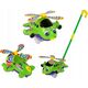 LeanToys Samolot Pchacz Długi Kij Dzwonek Zielony 13655787 5905515357579