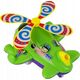LeanToys Samolot Pchacz Długi Kij Dzwonek Zielony 13655787 5905515357579