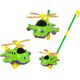 LeanToys Wesoły Samolot Pchacz Kij Dzwonek Zielony 13655792 5905515357586