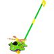 LeanToys Wesoły Samolot Pchacz Kij Dzwonek Zielony 13655792 5905515357586