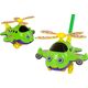 LeanToys Wesoły Samolot Pchacz Kij Dzwonek Zielony 13655792 5905515357586