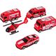 LeanToys Zestaw Autek Resoraki Pojazdy Straż Pożarna Ambulans 13655829 5905515353212
