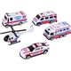 LeanToys Zestaw Autek Resoraki Pojazdy Straż Pożarna Ambulans 13655829 5905515353212
