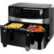 Frytkownica beztłuszczowa Emerio Emerio AF-126672.4 frytkownica Podwójny 9 l Autonomiczny 2400 W Frytkownica na gorące powietrze Czarny 13666381 7333282010836