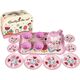 LeanToys Zestaw Do Herbaty Kawy W Kuferku Talerzyki Wzory Różowy 13674881 5905515358293