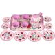 LeanToys Zestaw Do Herbaty Kawy W Kuferku Talerzyki Wzory Różowy 13674881 5905515358293