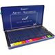 LeanToys Zestaw 36 Kredek Akwarelowych Metalowy Pojemnik 13675150 5905679076675