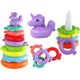 LeanToys Piramidka Jednorożec Układanka 8 Kółek Kolorowa 29cm x 14cm x 14cm 13675791 5905991003908