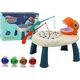 LeanToys Gra Zręcznościowa Łowienie Rybek Stolik Dinozaur Pomarańczowy 13675818 5905991004295