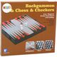 LeanToys Zestaw Gier 3w1 Plansza Magnetyczna Szachy Warcaby Backgammon 13676144 5905991009665