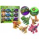 LeanToys Jaja Dinozaurów Do Skręcania 12 Sztuk Zestaw Kolorowe 13676708 5905991020486