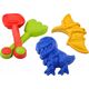 LeanToys Zestaw Do Piasku Wiaderko Łopatka Grabki Foremki Dinozaury 13676768 5905991021483