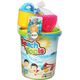LeanToys Zestaw Zabawek Do Piasku Wiaderko Młynek Konewka Foremki Kolorowy 13676777 5905991021575