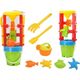 LeanToys Zestaw Zabawek Do Piasku Duży Młynek Wiaderko Foremki Kolorowy 13676779 5905991021582
