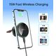 Choetech Magnetyczny uchwyt samochodowy Choetech T204-F, z ładowarką 15W (czarny) 13680355 6932112106360