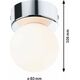 Lampa sufitowa Paulmann Lampa sufitowa łazienkowa GOVE G9 max.20W IP44 230V chrom satyna / metal 13684446 4000870710616