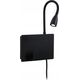 Kinkiet Paulmann Oprawa ścienna HALINA LED 2.4W 200lm 2700K USB-C 230V czarny mat /metal 13684478 4000870711019