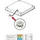 Lampa sufitowa LUG Oprawa rstrowa LED LUG Light Medica 1 070101.5L02.312 600x600 ED 3900lm/840 MAT SH IP65 podtynkowa do sufitów modułowych biała 13684787 5900530117405