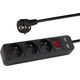 Blow 98-074# Przedłużacz sieciowy pr-370wsp/usb 3-gniazda+usb z uziemieniem+wyłącznik 1,5m czarny 3x1,5mm 13711767 5900804133445