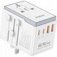 Adapter USB Dudao Adapter podróżny Dudao A65Pro 65W EU / US / JP / AUS / UK 2x USB-C 2x USB-A - biały 13804610 6976625332601