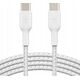 Kabel USB Belkin Belkin Kabel w oplocie USB-C na USB-C 60W, 0,15 m, biały 13811618 745883885091