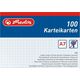 Herlitz Herlitz Karteikarte A7 kariert ws 100St hf eingeschweißt mit 13812399 4008110239606