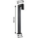 Paulmann Oprawa ogrodowa KIMU LED 8W 500lm 3000K IP44 230V antracyt aluminium 13815896 4000870948224