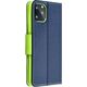 OEM Kabura FANCY Book do IPHONE 15 granatowo limonkowy 13844514 5903396216725