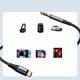 Kabel USB Joyroom Joyroom kabel audio stereo AUX 3,5 mm mini jack - USB-C do telefonu 1,2m czarny (SY-A07) 13858819 6956116773786