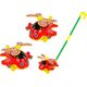 LeanToys Wesoły Samolot Pchacz Kij Dzwonek Czerwony 13870597 5905323212688