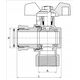 Hydroland Zawór kulowy do pieca Lechar ART.3434-20 kątowy ze śrubunkiem 3/4 niebieski 13872395 5907547679476