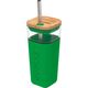 Quokka Quokka Liquid Cube - Kubek szklany 540 ml ze słomką ze stali nierdzewnej (Green) 13881972 8412497400614