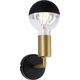 Kinkiet Paulmann Kinkiet ścienny RAVI E27 max.60W IP44 230V złoty / czarny matowy / metal 13897650 4000870711378