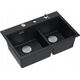 Zlewozmywak GraniteQ MARC 120 WORKSTATION GraniteQ zlewozmywak 2-komorowy 760*500*235 mm pure carbon + syfon push to open + dozownik stal szcz.+ wkładka ociekowa+ Qmata +d 13916758 5905505508189
