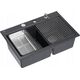 Zlewozmywak GraniteQ MARC 120 WORKSTATION GraniteQ zlewozmywak 2-komorowy 760*500*235 mm black diamond + syfon push to open + dozownik stal szcz.+ wkładka ociekowa+ Qmata 13916761 5905505508219
