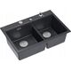 Zlewozmywak GraniteQ MARC 120 WORKSTATION GraniteQ zlewozmywak 2-komorowy 760*500*235 mm black diamond + syfon push to open + dozownik stal szcz.+ wkładka ociekowa+ Qmata 13916761 5905505508219